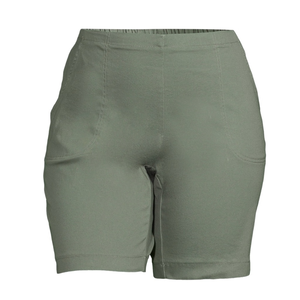 Just My Size Women’s Plus Size Soft Green 2 Pocket Shorts Size 2X - Picture 7 of 9
